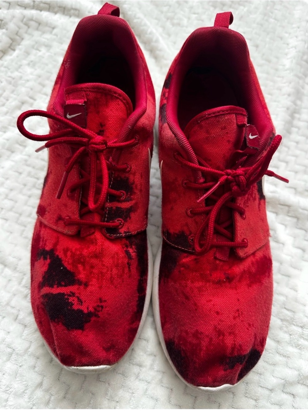Nike Red and White Men's Running Shoes
